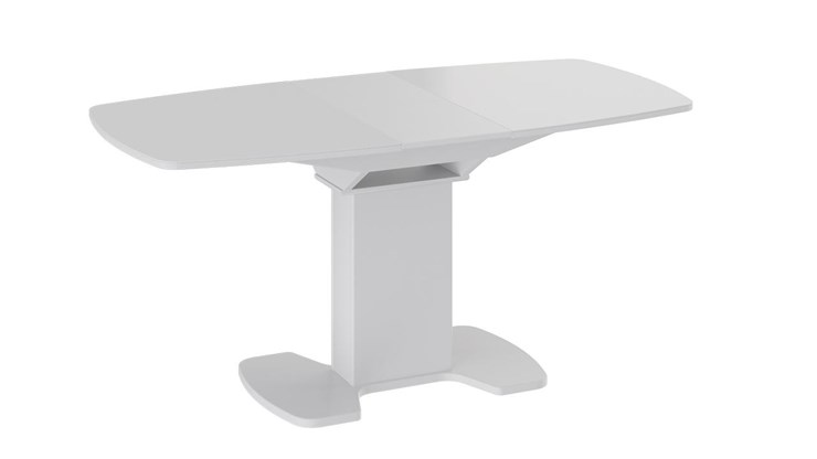 Раздвижной стол Портофино (СМ(ТД)-105.02.11(1)), цвет Белый глянец/Стекло белое в Рязани - изображение 1