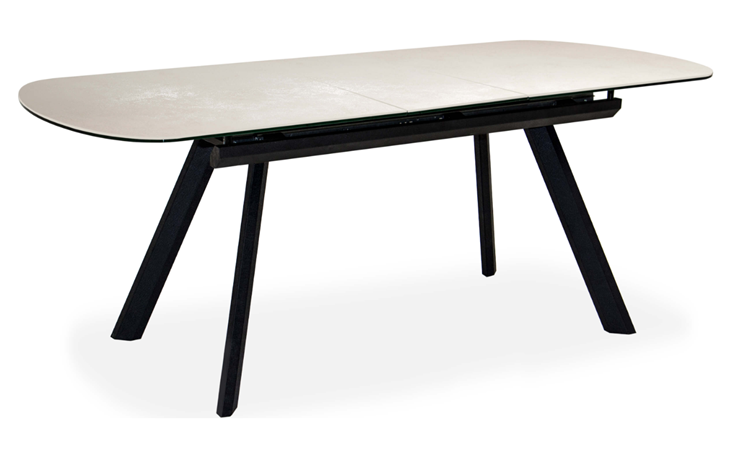 Кухонный стол раскладной Шамони 2CQ 160х90 (Oxide Avorio/Графит) в Рязани - изображение 1