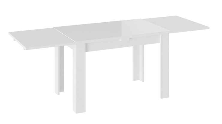 Раздвижной стол Норман тип 1, цвет Белый/Стекло белый глянец в Рязани - изображение 1