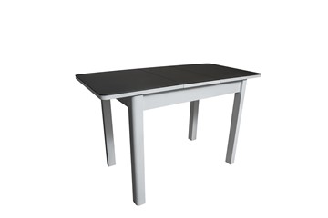 Кухонный стол раскладной Айсберг-2СТ белое/черное/прямые массив в Рязани - предосмотр 1