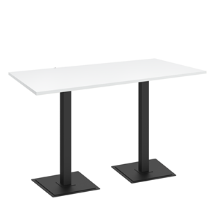 Кухонный обеденный стол SHT-TU5-BS1/Н110 (2 шт.)/ТT 120/80 (черный/белый шагрень) в Рязани