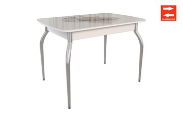 Кухонный раздвижной стол Танго, белый/геометрия в Рязани