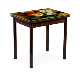 Кухонный пристенный стол СПА-01 СТФ, венге/фотопечать дерево/опоры прямые коричневые в Рязани