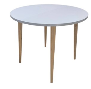 Кухонный раздвижной круглый стол Creo-line Серый камень 90*90 см ЛДСП в Рязани