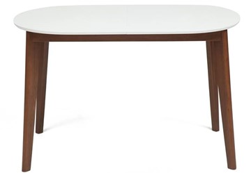 Кухонный раздвижной стол BOSCO (Боско) бук/мдф 120+30x80x75 Белый/Коричневый арт.11258 в Рязани