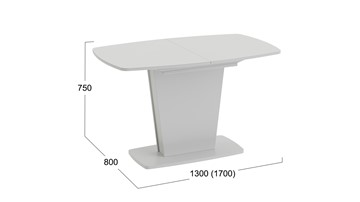 Обеденный раздвижной стол Честер тип 2, цвет Белый/Стекло белый глянец в Рязани - предосмотр 3