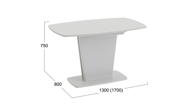 Обеденный раздвижной стол Честер тип 2, цвет Белый/Стекло белый глянец в Рязани - изображение 3