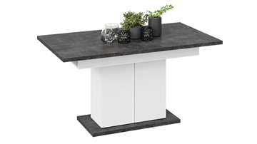 Кухонный раздвижной стол Детройт тип 1 (Белый/Ателье темный) в Рязани