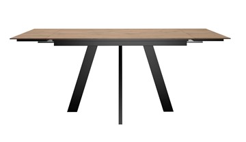 Кухонный стол раскладной DikLine DM120 Дуб галифакс / опоры черные в Рязани - предосмотр 1