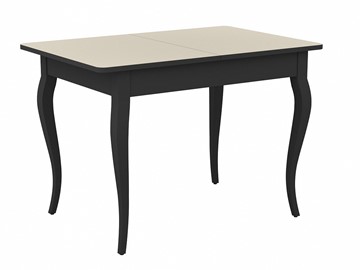 Кухонный раздвижной стол Dikline M110 венге/стекло крем сатин/ножки MC венге в Рязани