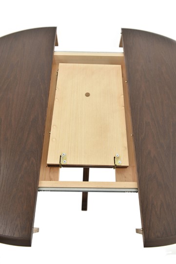 Обеденный раздвижной стол Фабрицио-1 исп. Круг 820, Тон 9 (Морилка/Эмаль) в Рязани - изображение 6
