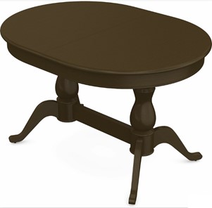 Обеденный раздвижной стол Фабрицио-2 исп. Овал 1200, Тон 5 Покраска + патина с прорисовкой (на столешнице) в Рязани
