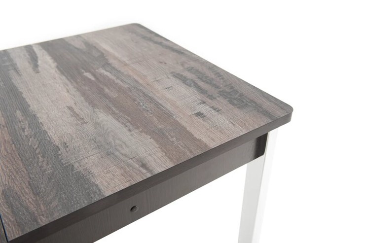 Кухонный стол раздвижной Гамбург исп. мини, Пластик (Дерево темное, опоры хром) в Рязани - изображение 3