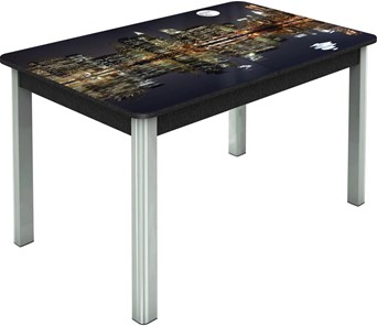 Раздвижной стол Гамбург исп.1 ноги метал. крашеные №23, Фотопечать (Города №8) в Рязани