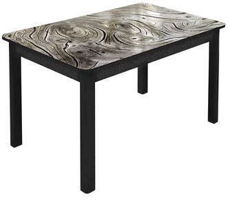 Кухонный раздвижной стол Гамбург Мини, ноги метал. крашеные №23 (Exclusive h140/черный) в Рязани - предосмотр