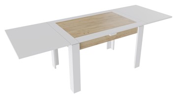 Кухонный раскладной стол Хьюстон тип 4 (Белый/Дуб Крафт золотой) в Рязани - предосмотр 1