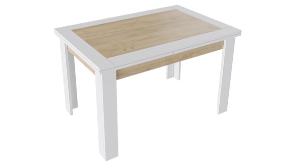 Кухонный раскладной стол Хьюстон тип 4 (Белый/Дуб Крафт золотой) в Рязани - изображение