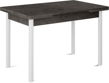 Кухонный раскладной стол Милан-2 EVO, ноги белые, серый камень в Рязани - предосмотр