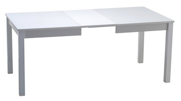 Раздвижной стол Нагано-2 стекло белое opti (хром-лак) в Рязани - предосмотр 1