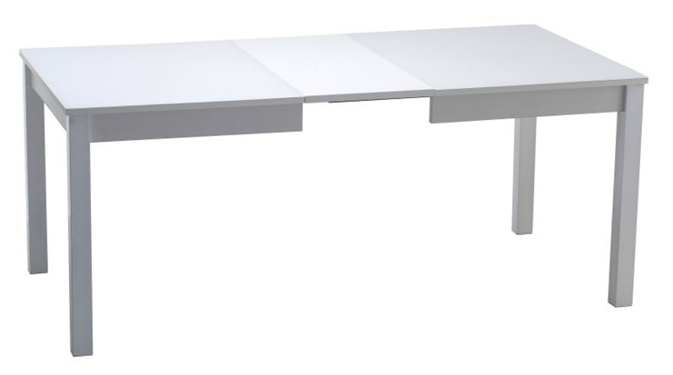 Раздвижной стол Нагано-2 стекло белое opti (хром-лак) в Рязани - изображение 1