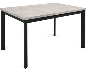 Кухонный раздвижной стол Нагано-2L (ноги черные, светлый цемент) в Рязани