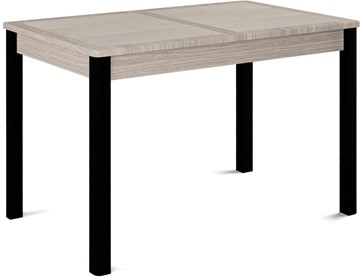 Кухонный раскладной стол Ницца-2 ПЛ (ноги черные, плитка бежевая/лофт) в Рязани