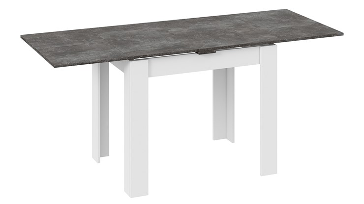 Кухонный раскладной стол Промо тип 3 (Белый/Ателье темный) в Рязани - изображение 1