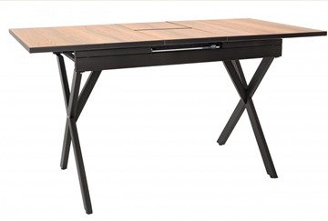 Обеденный раздвижной стол Стайл № 11 (1100/1500*700 мм.) столешница Оптивайт , фотопечать, форма Флан, с механизмом бабочка в Рязани