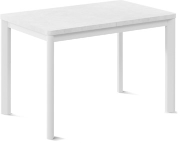 Кухонный раскладной стол Токио-1L (ноги металлические белые, белый цемент) в Рязани