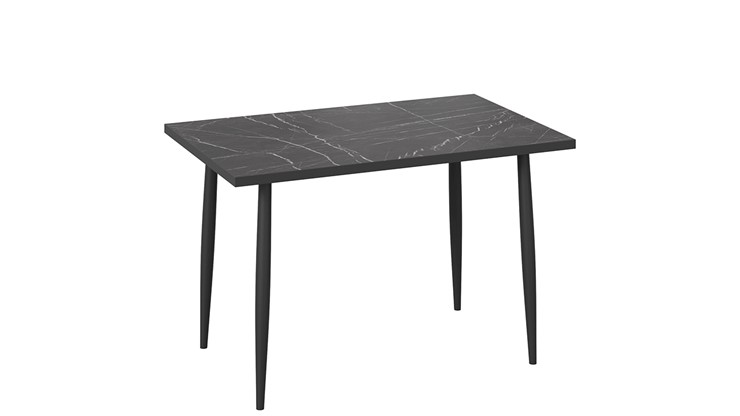 Обеденный стол Невада ДП1-02-08 (Черный мрамор/Черный матовый) в Рязани - изображение 1