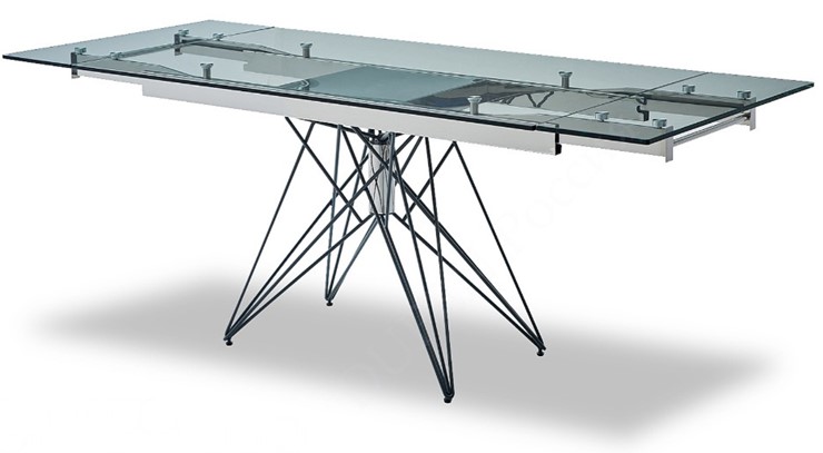 Кухонный стол раскладной T-041 (140) прозрачный в Рязани - изображение 3