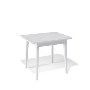 Кухонный раскладной стол Kenner 900M (Белый/Стекло белое сатин) в Рязани