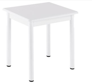 Кухонный пристенный стол НСПА-02 МДФ, белый МДФ/белое дерево/36 прямые трубки белый в Рязани