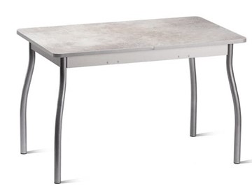 Кухонный стол Орион.4 1200, Пластик Белый шунгит/Металлик в Рязани