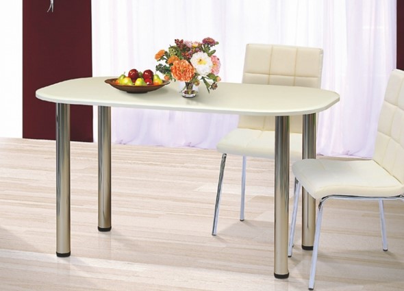 Кухонный стол 1300х700 на металлических опорах в Рязани - изображение