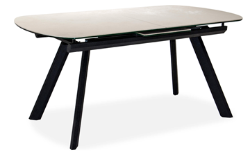 Кухонный стол раскладной Шамони 2CQ 160х90 (Oxide Avorio/Графит) в Рязани - предосмотр