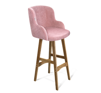 Барный стул SHT-ST39 / SHT-S65 (пыльная роза/дуб брашированный коричневый) в Рязани