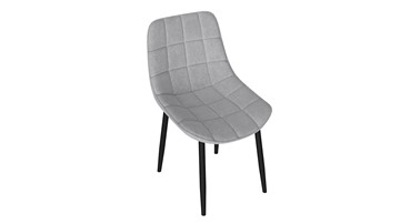 Обеденный стул Boston (Черный муар/Велюр V004 светло-серый) в Рязани