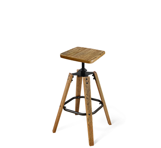 Барный стул SHT-ST9/S93 (дуб брашированный коричневый/брашированный коричневый/черный муар) в Рязани