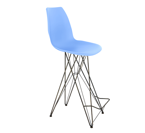 Барный стул SHT-ST29/S66 (голубой pan 278/черный муар/золотая патина) в Рязани - изображение