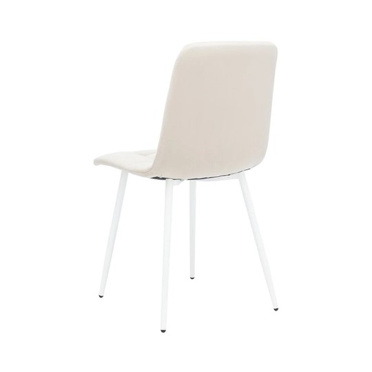 Кухонный стул Leset Скай (Металл белый/велюр песок) в Рязани - изображение 3