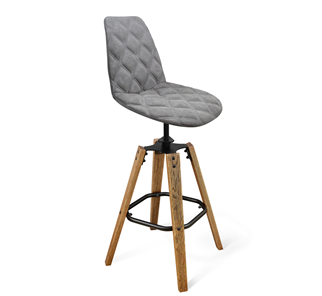 Барный стул SHT-ST29-C20/S93 (серый туман/брашированный коричневый/черный муар) в Рязани