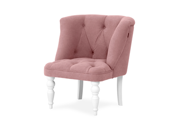 Кресло на ножках Бриджит розовый ножки белые в Рязани