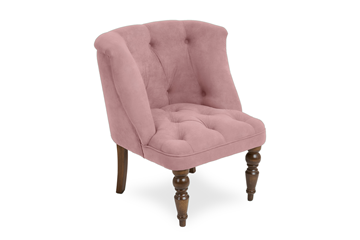 Кресло Бриджит розовый ножки коричневые в Рязани
