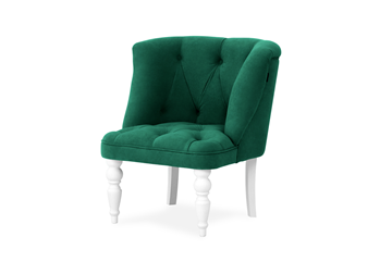 Кресло на ножках Бриджит зеленый ножки белые в Рязани