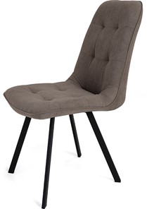 Обеденный стул Бакарди, ноги черные прямоугольные 1-Q3015/велюр T173 Капучино в Рязани