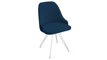 Обеденный стул Гранд К4 (Белый матовый/Велюр Confetti Blue) в Рязани