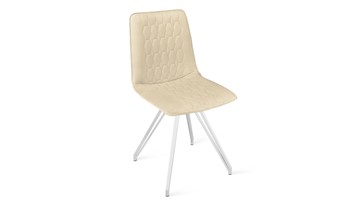 Обеденный стул Хьюго К4 (Белый матовый/Велюр Confetti Cream) в Рязани