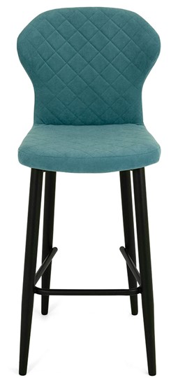 Обеденный стул Марио барный(Аквамарин Т179/ноги черные) в Рязани - изображение 1