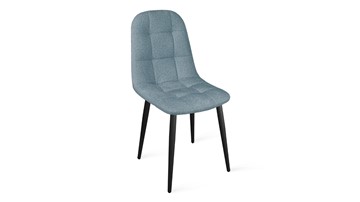 Кухонный стул Райс К1С (Черный муар/Микровелюр Duna Dustry Blue) в Рязани